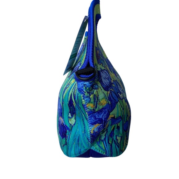 Van Gogh Neoprene Lunch Tote Irises Adjustable Strap Immersive Exclusive NEW - Picture 2 of 13